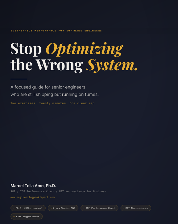 Stop Optimizing the Wrong System — the free Performance Reset Guide cover